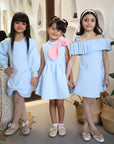 playful fashion joyful charm, everyday adventures, stylish girl dress فستان أطفال
